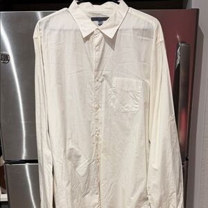 John Varvatos Men's Off-White Button Down Shirt